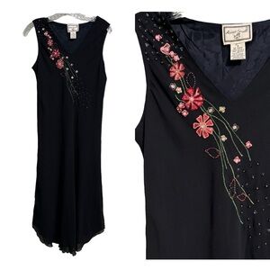April Cornell Sz Sm Y2K Black Dress